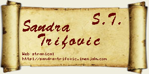 Sandra Trifović vizit kartica
